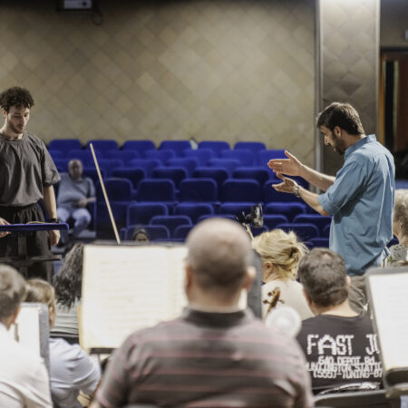 Photo from the masterclass sessions with conductor Gaddiel Dombrowner