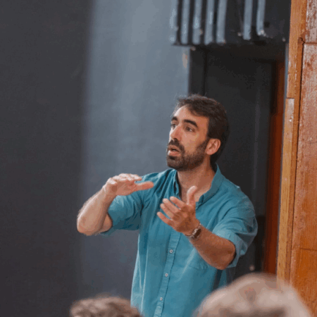 Photo from the masterclass sessions with conductor Gaddiel Dombrowner
