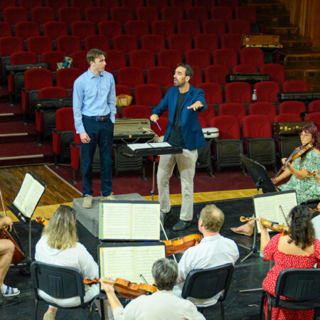 Photo from the masterclass sessions with conductor Gaddiel Dombrowner