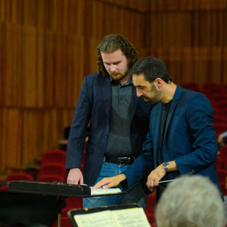 Photo from the masterclass sessions with conductor Gaddiel Dombrowner
